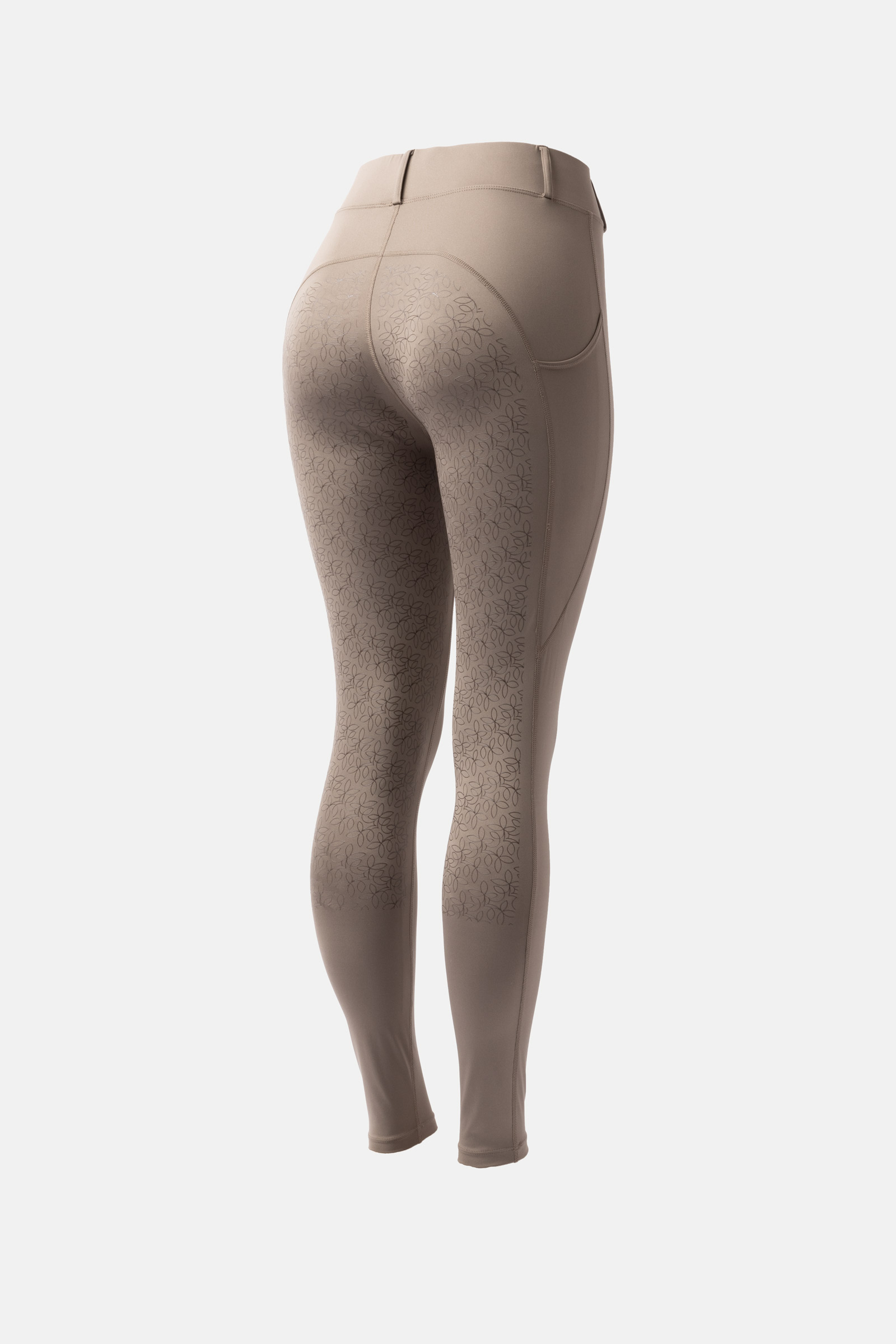 Morel brown Horze Dea Full Grip Tights, damemodel
