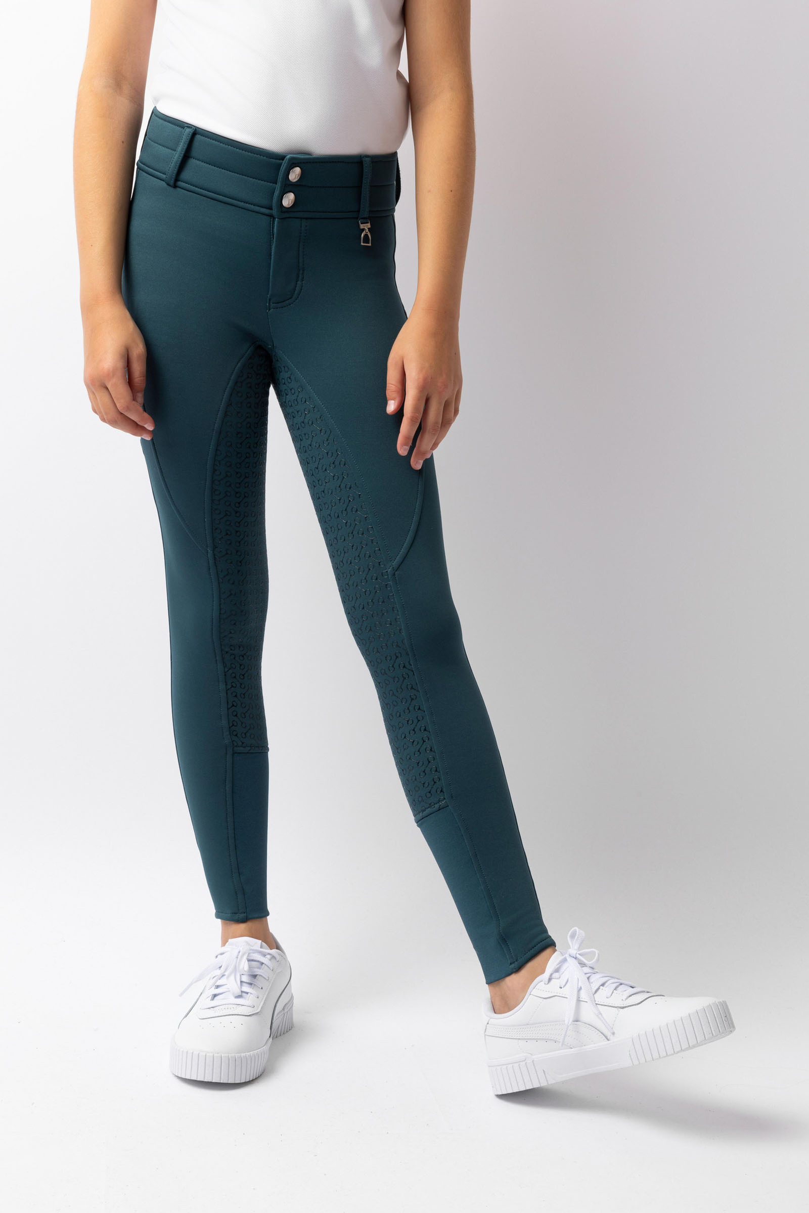 Horze Rhea termoridebukser med silikone og baglommer, b&oslash;rnemodel