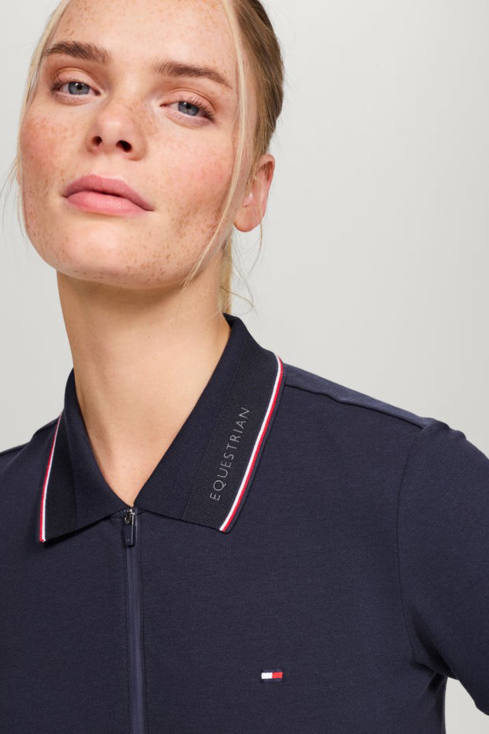 Tommy Hilfiger Equestrian Camden dame-polo med lynlås