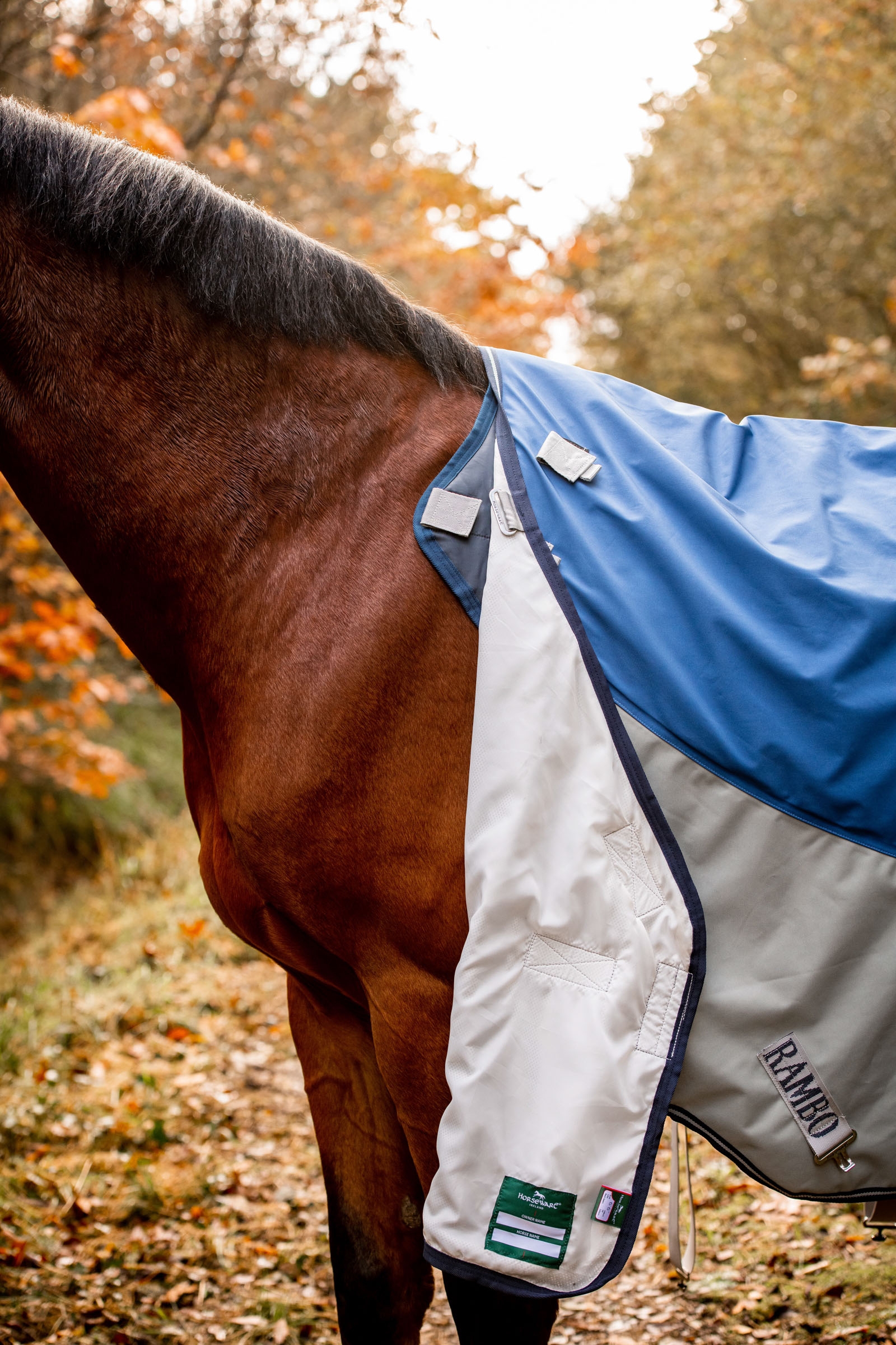 Horseware Rambo Autumn Series uded&aelig;kken med underd&aelig;kken (0 g / 100 g)